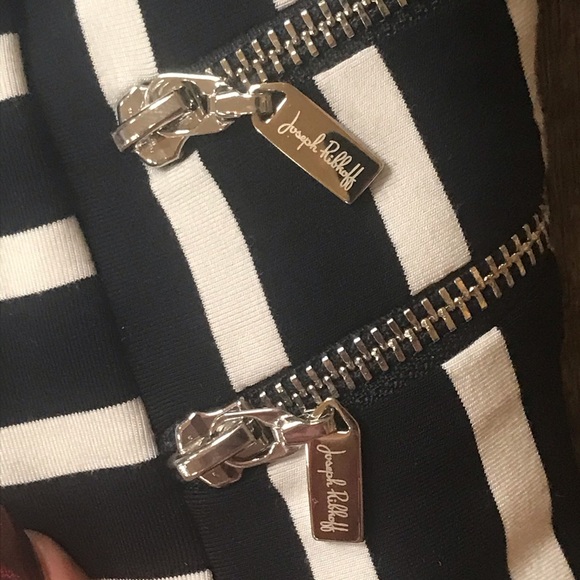 NWT Joseph Ribkoff Navy & White Stripe Cardigan - Picture 3 of 8